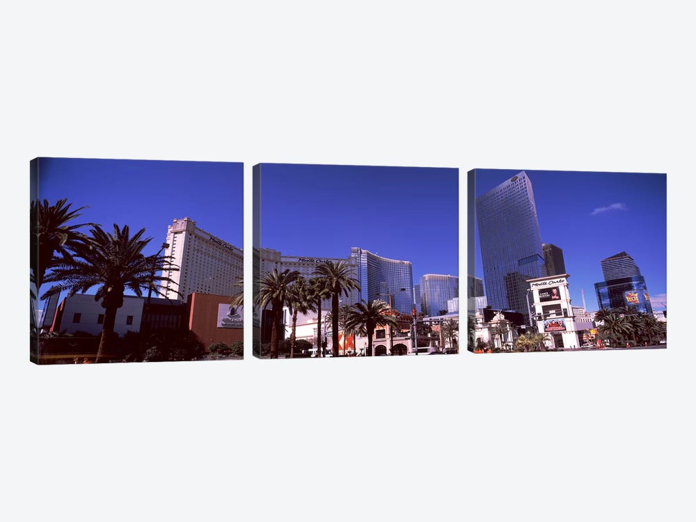 Low angle view of skyscrapers in a city, Citycenter, The Strip, Las Vegas, Nevada, USA by Panoramic Images 3-piece Canvas Print