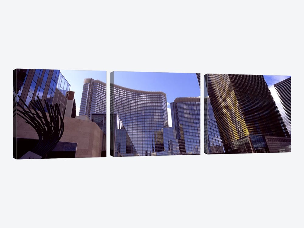 Low angle view of skyscrapers in a city, Citycenter, The Strip, Las Vegas, Nevada, USA #2 by Panoramic Images 3-piece Art Print
