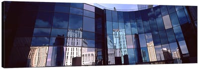 Reflection Of Skyscrapers In The Glasses Of A Building, City Center, The Strip, Las Vegas, Nevada, USA Canvas Art Print - Las Vegas Art