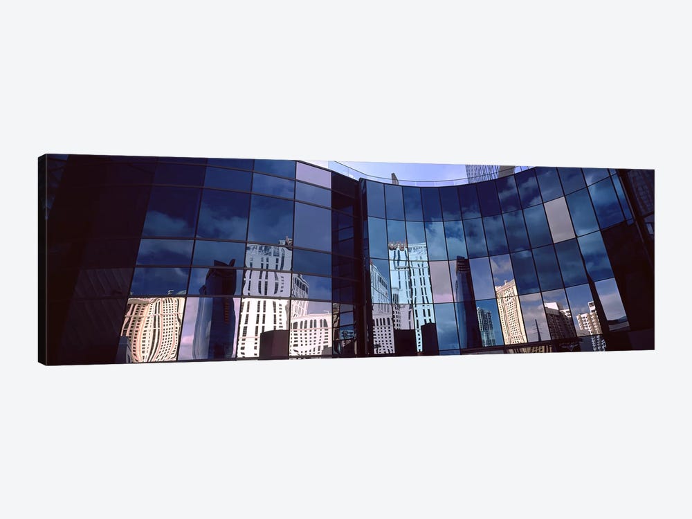 Reflection Of Skyscrapers In The Glasses Of A Building, City Center, The Strip, Las Vegas, Nevada, USA by Panoramic Images 1-piece Canvas Print
