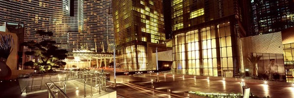 Las Vegas: City lit up at night, Citycenter, The Strip, Las Vegas, Nevada, USA by Panoramic Images