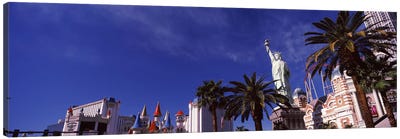 Low angle view of skyscrapers in a city, The Strip, Las Vegas, Nevada, USA Canvas Art Print - Palm Tree Art