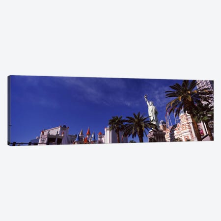 Low angle view of skyscrapers in a city, The Strip, Las Vegas, Nevada, USA Canvas Print #PIM8546} by Panoramic Images Art Print