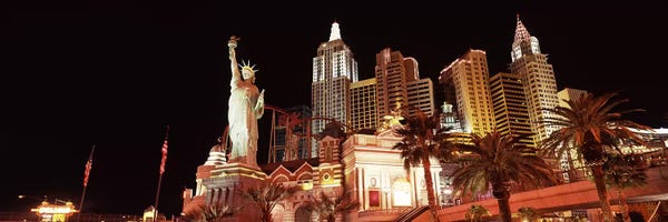Las Vegas: Low angle view of a hotel, New York New York Hotel, The Strip, Las Vegas, Nevada, USA by Panoramic Images