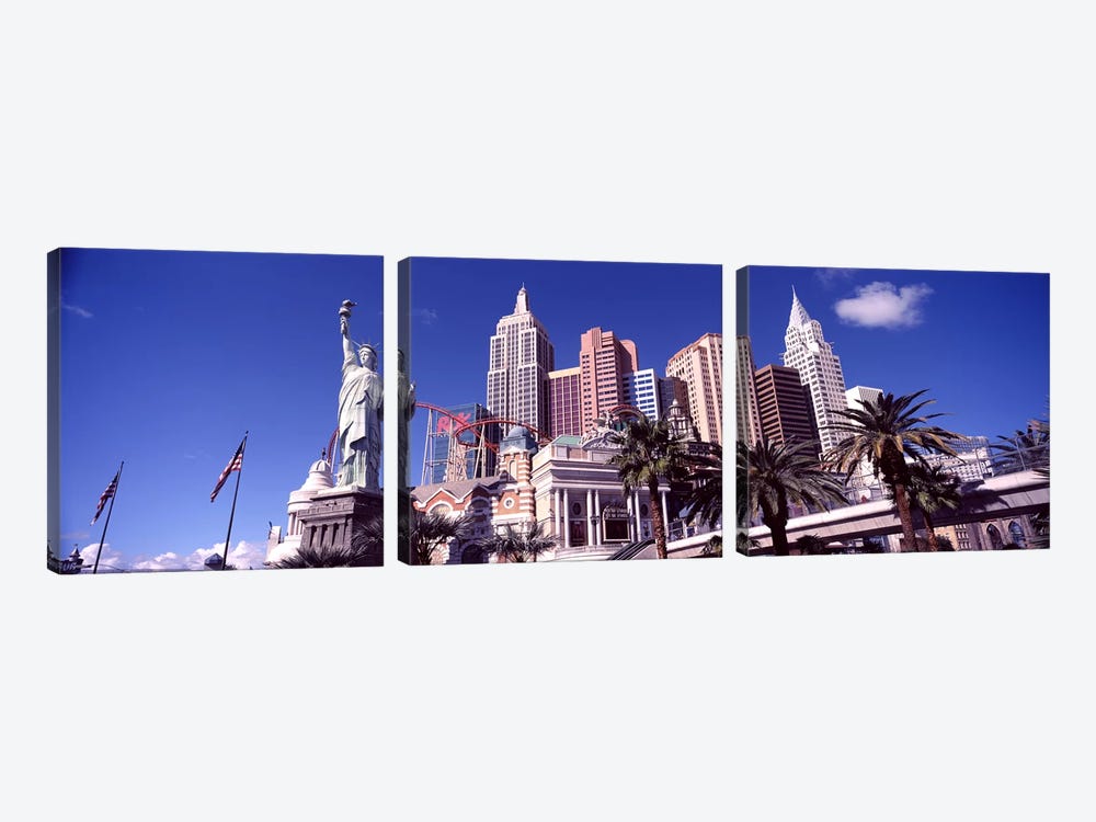Low angle view of a hotel, New York New York Hotel, The Strip, Las Vegas, Nevada, USA #2 by Panoramic Images 3-piece Canvas Print