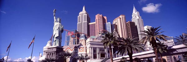 Las Vegas: Low angle view of a hotel, New York New York Hotel, The Strip, Las Vegas, Nevada, USA #2 by Panoramic Images