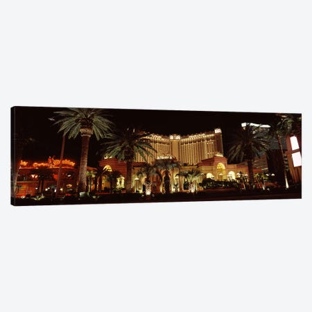 Hotel lit up at night, Monte Carlo Resort And Casino, The Strip, Las Vegas, Nevada, USA Canvas Print #PIM8550} by Panoramic Images Art Print