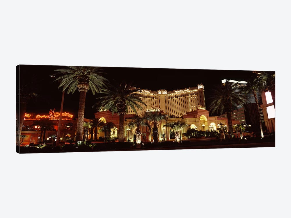Hotel lit up at night, Monte Carlo Resort And Casino, The Strip, Las Vegas, Nevada, USA by Panoramic Images 1-piece Canvas Art