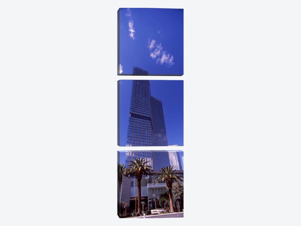 Low angle view of a skyscraper, Citycenter, The Strip, Las Vegas, Nevada, USA 2010 by Panoramic Images 3-piece Canvas Print