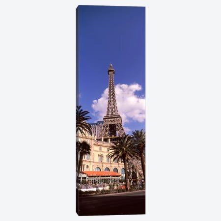 Low angle view of a hotel, Replica Eiffel Tower, Paris Las Vegas, The Strip, Las Vegas, Nevada, USA Canvas Print #PIM8552} by Panoramic Images Canvas Art Print