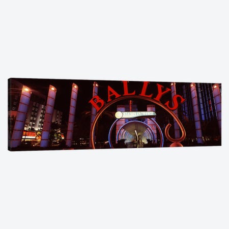 Neon sign of a hotel, Bally's Las Vegas, Monorail Station, The Strip, Las Vegas, Nevada, USA Canvas Print #PIM8554} by Panoramic Images Canvas Art