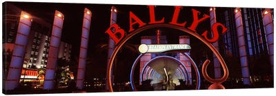 Neon sign of a hotel, Bally's Las Vegas, Monorail Station, The Strip, Las Vegas, Nevada, USA Canvas Art Print - Las Vegas Art
