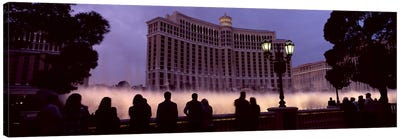 Low angle view of a hotel, Bellagio Resort And Casino, The Strip, Las Vegas, Nevada, USA Canvas Art Print - Gambling Art