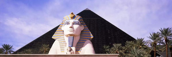 Pyramids: Statue in front of a hotel, Luxor Las Vegas, The Strip, Las Vegas, Nevada, USA by Panoramic Images