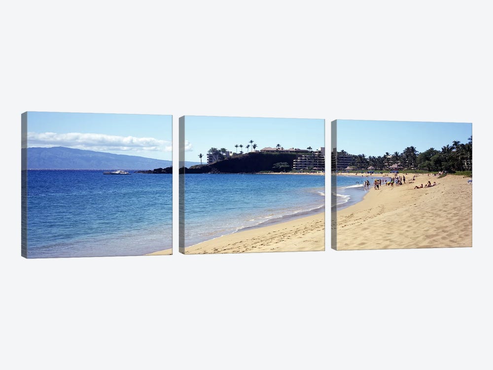 Coastal Landscape, Black Rock Beach, Maui, Hawai'i, USA by Panoramic Images 3-piece Canvas Print