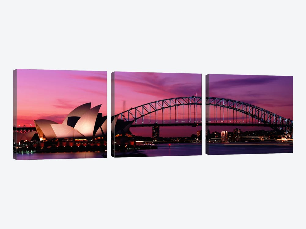 Australia, Sydney, sunset by Panoramic Images 3-piece Canvas Art