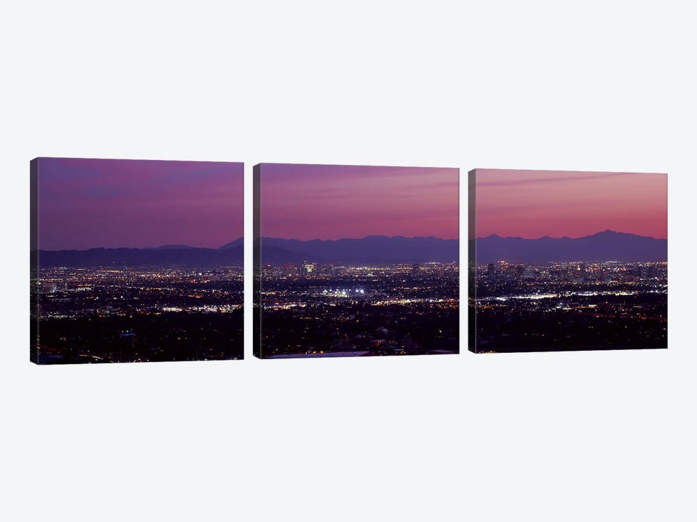 Fuchsia Sunset, Phoenix, Maricopa County, Arizona, USA by Panoramic Images 3-piece Art Print