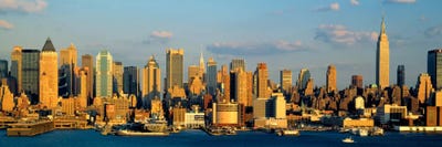 Hudson River, City Skyline, NYC, New York City, New York State, USA by Panoramic Images canvas print