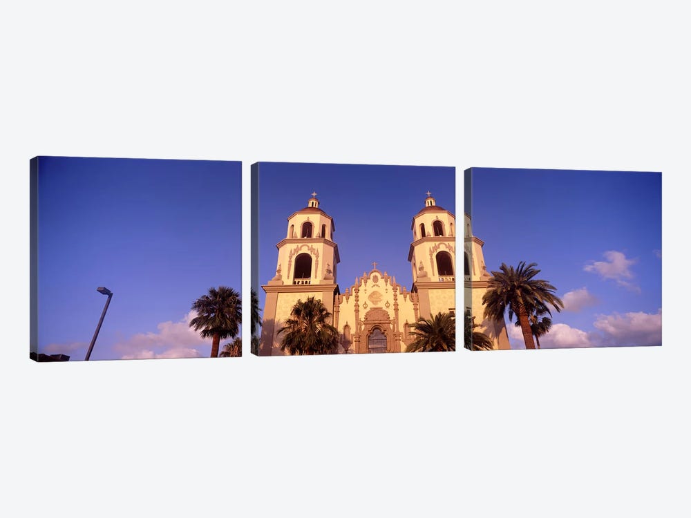 Low angle view of a cathedral, St. Augustine Cathedral, Tucson, Arizona, USA by Panoramic Images 3-piece Canvas Wall Art