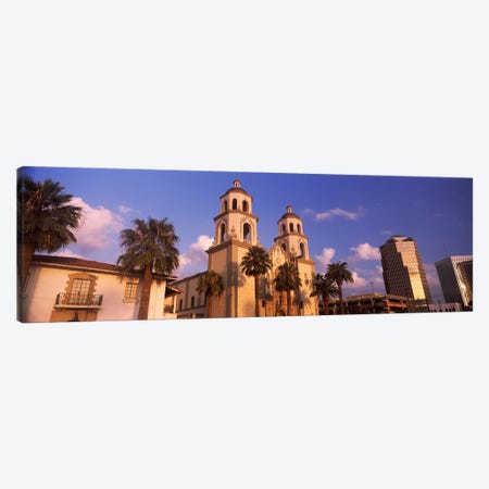 Low angle view of a cathedralSt. Augustine Cathedral, Tucson, Arizona, USA Canvas Print #PIM8637} by Panoramic Images Art Print