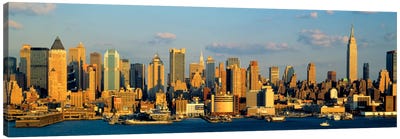 Hudson River, City Skyline, NYC, New York City, New York State, USA Canvas Art Print - Manhattan Art