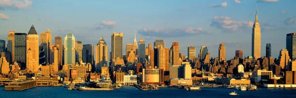 Manhattan: Hudson River, City Skyline, NYC, New York City, New York State, USA by Panoramic Images