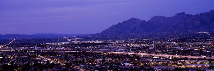 Aerial view of a city at nightTucson, Pima County, Arizona, USA