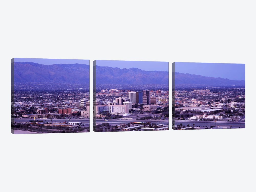 Aerial view of a cityTucson, Pima County, Arizona, USA by Panoramic Images 3-piece Canvas Wall Art