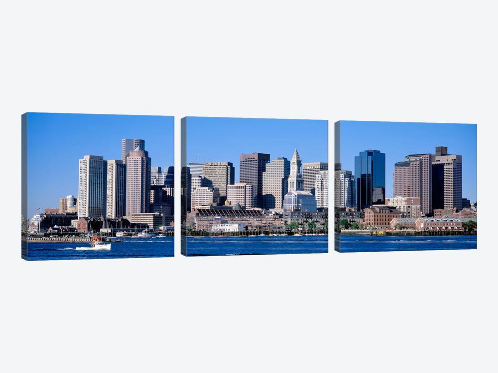 Skyline, Cityscape, Boston, Massachusetts, USA,  by Panoramic Images 3-piece Canvas Artwork
