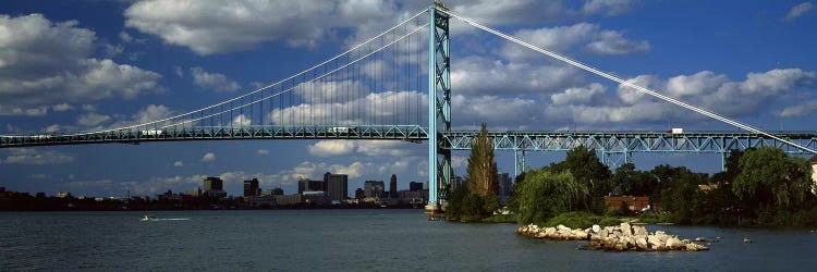 Bridge across a river, Ambassador Bridge, Detroit River, Detroit, Wayne County, Michigan, USA #2 by Panoramic Images wall art