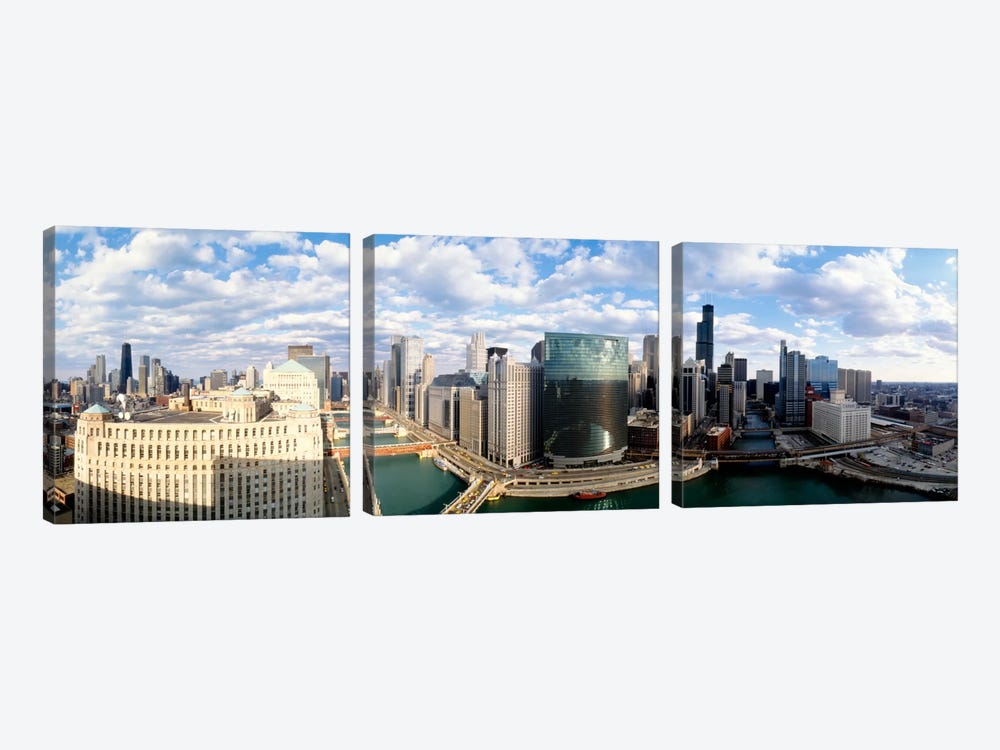 Cityscape Chicago IL USA #2 by Panoramic Images 3-piece Canvas Wall Art