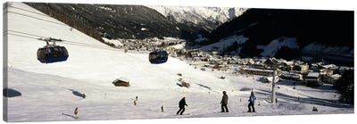 Ski lift in a ski resort, Sankt Anton am Arlberg, Tyrol, Austria Canvas Art Print - Skiing Art