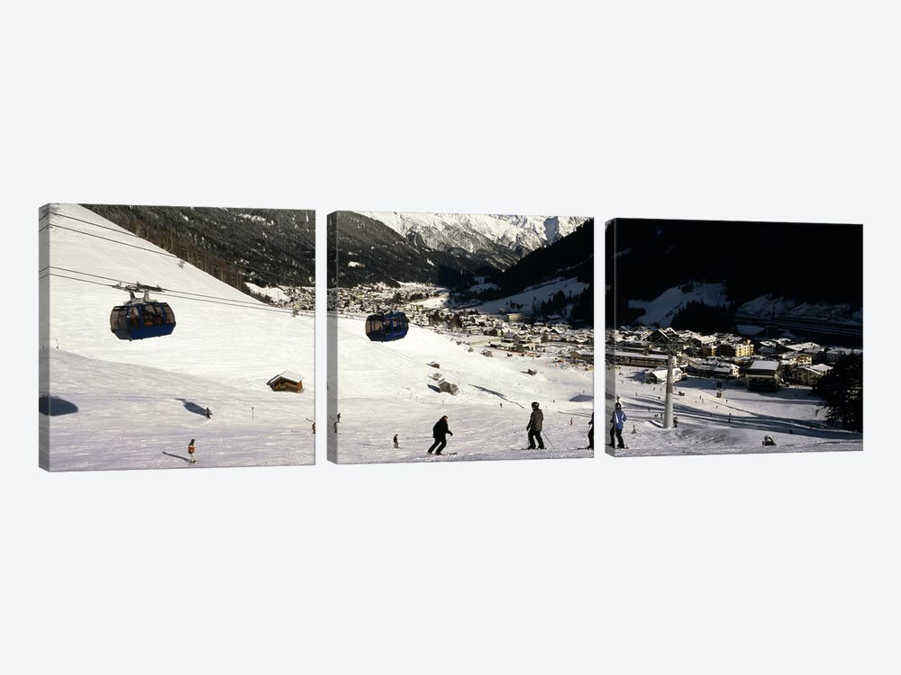 Ski lift in a ski resort, Sankt Anton am Arlberg, Tyrol, Austria by Panoramic Images 3-piece Canvas Artwork