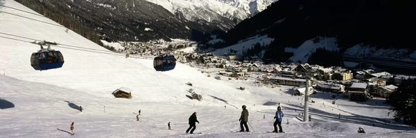 Tyrol: Ski lift in a ski resort, Sankt Anton am Arlberg, Tyrol, Austria by Panoramic Images