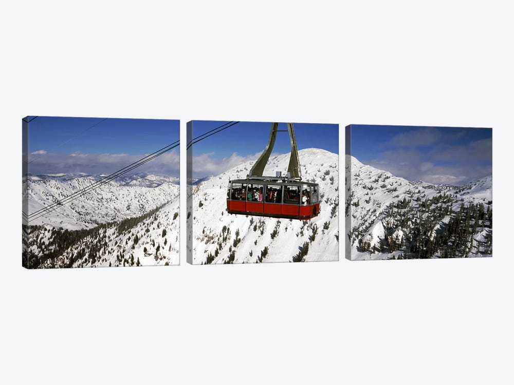 Overhead cable car in a ski resortSnowbird Ski Resort, Utah, USA by Panoramic Images 3-piece Canvas Art Print
