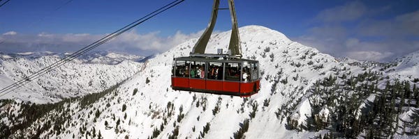Snowy Mountains: Overhead cable car in a ski resortSnowbird Ski Resort, Utah, USA by Panoramic Images