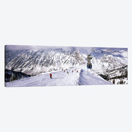 Overhead cable car in a ski resortSnowbird Ski Resort, Utah, USA Canvas Print #PIM8689} by Panoramic Images Art Print