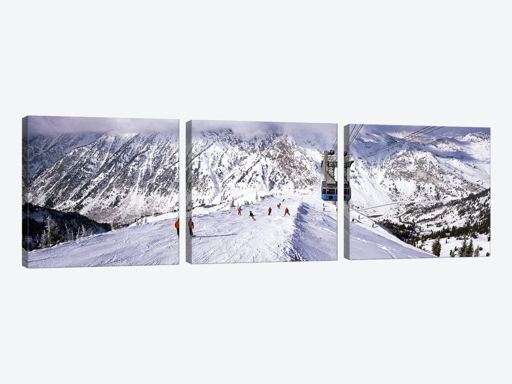 Overhead cable car in a ski resortSnowbird Ski Resort, Utah, USA by Panoramic Images 3-piece Canvas Wall Art
