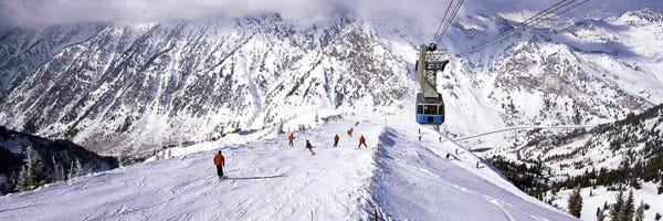 Snowy Mountains: Overhead cable car in a ski resortSnowbird Ski Resort, Utah, USA by Panoramic Images