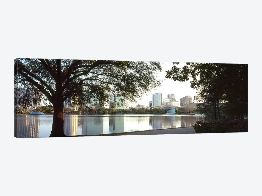 Buildings at the waterfront, Lake Eola, Orlando, Orange County, Florida, USA #2 by Panoramic Images 1-piece Canvas Artwork