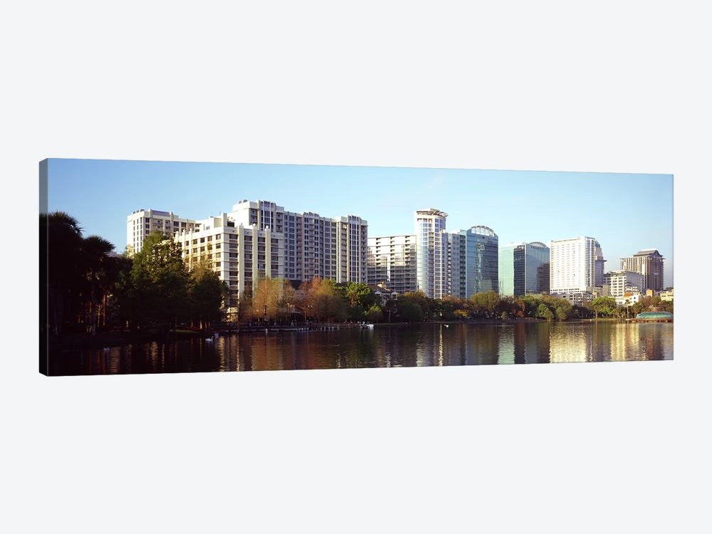 Buildings at the waterfront, Lake Eola, Orlando, Orange County, Florida, USA #3 by Panoramic Images 1-piece Canvas Art Print