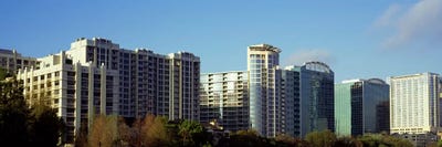 Skyscrapers in a city, Lake Eola, Orlando, Orange County, Florida, USA by Panoramic Images canvas print