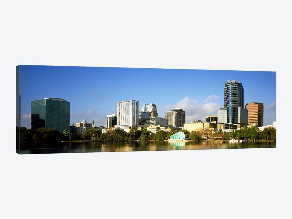 Buildings at the waterfront, Lake Eola, Orlando, Orange County, Florida, USA 2010 by Panoramic Images 1-piece Art Print