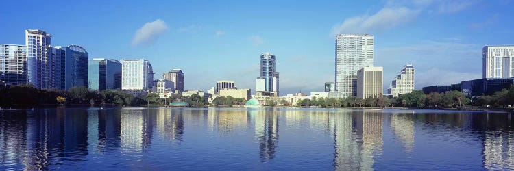 Buildings at the waterfront, Lake Eola, Orlando, Orange County, Florida, USA 2010 #4 by Panoramic Images wall art