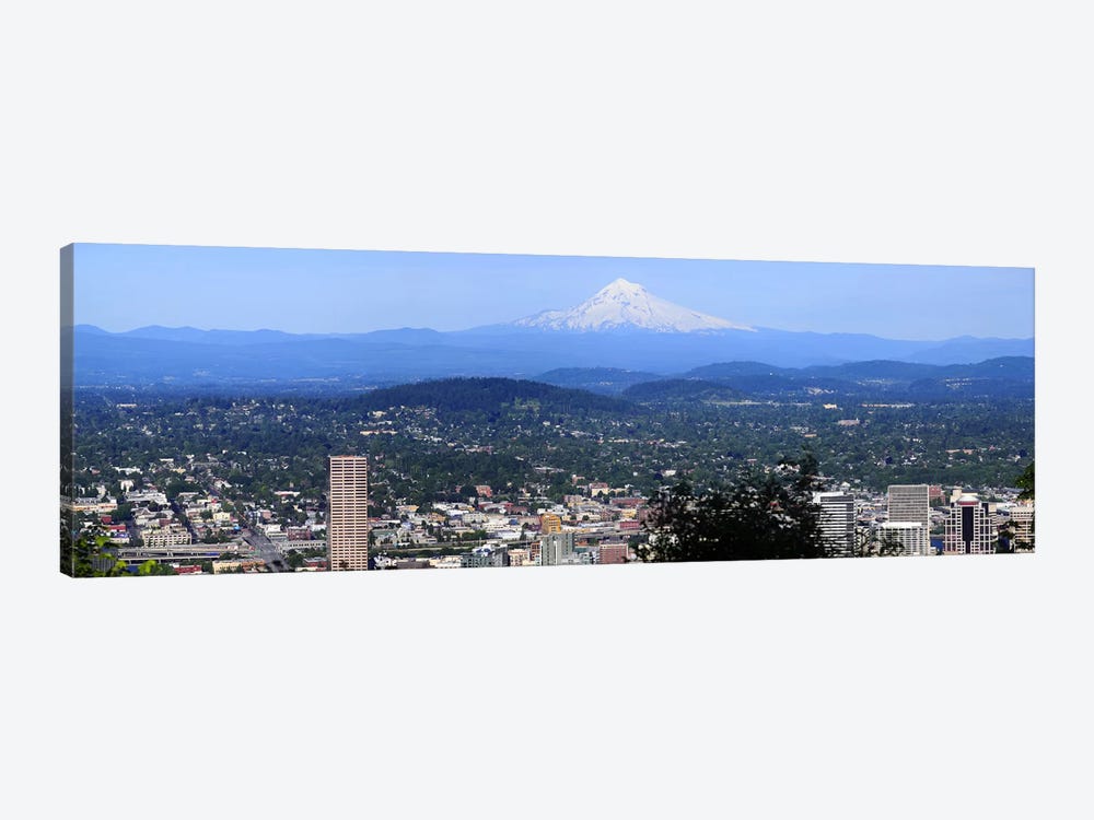 High angle view of a city, Mt Hood, Portland, Oregon, USA 2010 by Panoramic Images 1-piece Art Print