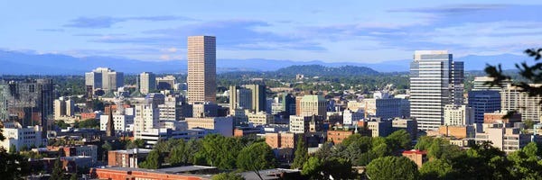 Oregon: Skyscrapers in a city, Portland, Oregon, USA 2010 by Panoramic Images