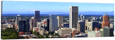 High angle view of a cityscape, Portland, Multnomah County, Oregon, USA 2010 Canvas Art Print - Portland Art