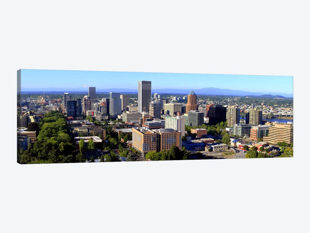 High angle view of a cityscape, Portland, Multnomah County, Oregon, USA 2010 #2 by Panoramic Images 1-piece Canvas Artwork