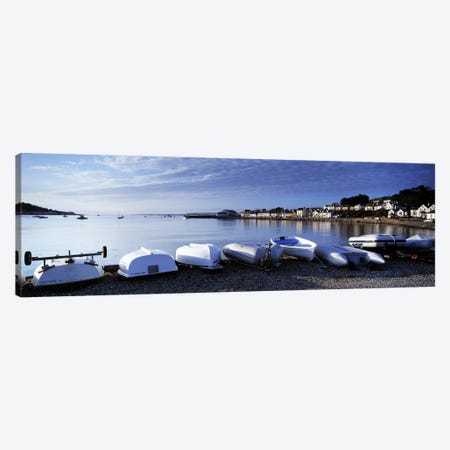 Boats on the beach, Instow, North Devon, Devon, England Canvas Print #PIM8721} by Panoramic Images Canvas Artwork