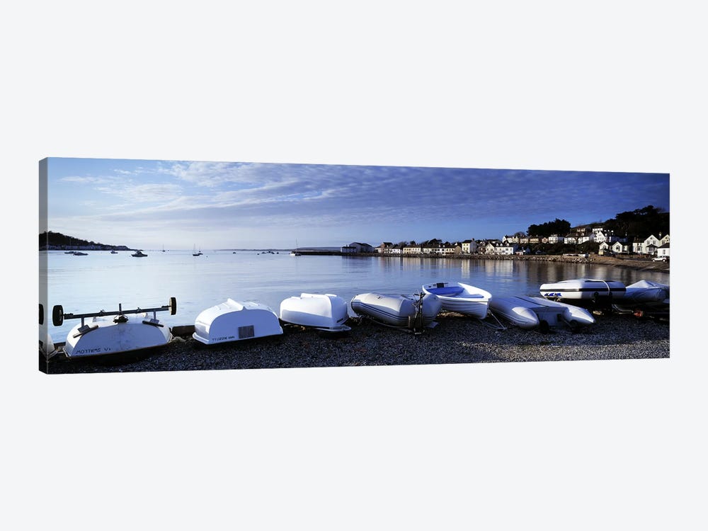 Boats on the beach, Instow, North Devon, Devon, England by Panoramic Images 1-piece Canvas Art Print